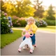 Ходунки-беговел BABY WALKER 4 колеса рожеві для малюків від 9 місяців з регульованою висотою та зручними ручками - зображення 1