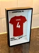 Картина в рамці з футболкою та автографом футболіста Virgil van Dijk Liverpool FC. Aivory - изображение 2