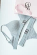Комплект белья Victoria's Secret Cotton Lightly Lined Wireless Bra Shine Patch Grey Set 34C-S - изображение 3