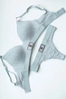 Комплект белья Victoria's Secret Cotton Lightly Lined Wireless Bra Shine Patch Grey Set 34C-S - изображение 5