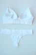 Комплект білизни Victoria's Secret Cotton Lightly Lined Wireless Bra Shine Patch White Set 32C-XS - зображення 2