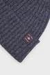 Чоловіча синя вовняна шапка WOOL BLEND MOULINE BEANIE Gant OS 9910045 - изображение 4