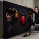 Інтер'єрна три горили - MONKEY GANG 2.0 для офісу та лаунж-зон - 40х60 см - изображение 4