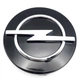 Колпачок заглушка ступицы колеса Opel 59 мм черный+хром - изображение 2