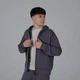 Кофта Slavni Biggie Pobedov мужская на молнии осенняя весенняя с капюшоном L-XL серая (26835) - изображение 1