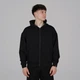 Кофта Slavni Biggie Pobedov мужская на молнии осенняя весенняя с капюшоном 2XL-3XL черная (26835) - изображение 1