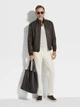 Куртка-бомбер чоловічий Zegna TF-NAPPA-BMBR-SLK-BLK-52 L коричневий - зображення 2