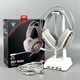 Проводные компьютерные наушники Jedel GH-580 Gaming |проводная игровая гарнитура, 50-мм динамики, 3.5mm*2+USB, всенаправленный поворотный микрофон, RGB подсветка, для ПК и ноутбуков| Серебряный - изображение 1