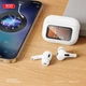 Бездротові Bluetooth навушники XO X36 Pro Smart Screen |TWS навушники, вауумні, Bluetooth 5.3, 30/360mAh, до 4 годин роботи, вбудований мікрофон, швидка зарядка, сенсорний LED-дисплей, шумоподавлення ANC| Білий - зображення 5