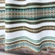 Короткі штори Вишиванка Водограй бірюзово коричневі Adagio Windows Decor у розмірах 1,43х1,6м -2шт, Занавіски - фіранки з льону для декору вікна - зображення 5