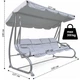 Качели садовые Bonro B-044 серые четырехместные 240x127x190 см (76-167-42412333) - изображение 4