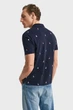 Чоловіче темно-синє поло з візерунком EMBROIDERED GRAPHIC Gant XXL 2014046 - изображение 3