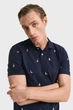 Чоловіче темно-синє поло з візерунком EMBROIDERED GRAPHIC Gant XXL 2014046 - изображение 4