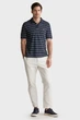 Чоловіче темно-синє поло у смужку STRIPED Gant L 2014026 - изображение 2