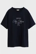 Жіноча темно-синя футболка GRAPHIC SS Gant S 4200594 - изображение 5