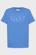 Жіноча блакитна футболка REG TONAL GRAPHIC Gant S 4200502 - изображение 4