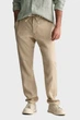 Чоловічі бежеві лляні брюки RELAXED LINEN DS Gant M 1505272 - изображение 1