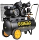 Компрессор двухцилиндровый ременной Sigma (V) 2.5 кВт 396 л/мин 10 бар 50 л, 2 крана (7044131) - изображение 1