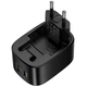 Сетевое зарядное устройство HOCO CS101A Folding PD20W+QC3.0 (1USB-A/1C) + кабель Type-C to Type-C (Black) (250864) - изображение 6