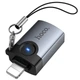 Переходник HOCO UA46 Lightning Male to USB Female USB2.0 (Metal gray) (250914) - изображение 3