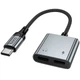 Переходник HOCO UPA34A Type-C to Type-C*2 (Metal gray) (250897) - изображение 1