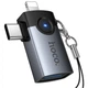 Перехідник HOCO UA46D OTG 2in1 Lightning male/Type-C male to USB female (Metal gray) (250903) - зображення 6