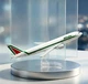 Колекційна металева лита модель пасажирського літака 1:400 Boeing 777 Alitalia 16 см - зображення 1
