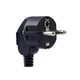 Вилка штепсельна, розбірна кутова вилка із заземленням Schuko ЄС 16A EU Plug Adapter Black - изображение 1