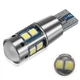 Світлодіодна автолампа T10 W5W LED 3030 SMD, 12V, CANBUS, з лінзою, біле світло - зображення 1
