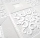 Самоклеящаяся настенно-потолочная 3D панель 35х35 см. Узорчатый квадрат 1 шт. Белый - изображение 2