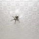 Самоклеящаяся настенно-потолочная 3D панель 35х35 см. Узорчатый квадрат 1 шт. Белый - изображение 6