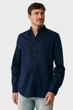 Чоловіча темно-синя лляна сорочка CALEB Basic linen shirt Mexx M MF007200151M - изображение 1