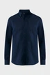 Чоловіча темно-синя лляна сорочка CALEB Basic linen shirt Mexx M MF007200151M - изображение 5