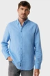 Чоловіча блакитна лляна сорочка CALEB Basic linen shirt Mexx M MF007200151M - изображение 1