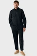 Чоловіча чорна лляна сорочка CALEB Basic linen shirt Mexx XXL MF007200151M - изображение 2