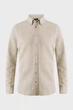 Чоловіча бежева лляна сорочка CALEB Basic linen shirt Mexx M MF007200151M - изображение 5