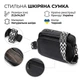 Компактная горизонтальная сумка кросс-боди из натуральной кожи Vintage Черная для городского стиля (bg222fash94) - изображение 3