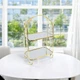 Двухъярусная подставка для кексов и десертов Milano 2 Layer Cupcake Stand Gold, металлическая этажерка для капкейков и сладостей - изображение 5