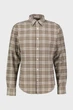 Чоловіча бежева картата сорочка FLANNEL Gant XXL 3250228 - зображення 1