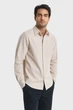 Чоловіча бежева сорочка FLANNEL Gant S 3250227 - зображення 4