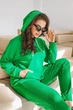 Спортивный костюм женский из двунитки с худи и зауженными брюками демисезонный G&M M-3123-PP1-326 50 Размер цвет Зеленый - изображение 3