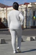 Костюм-двойка женский трикотажный с джемпером и прямыми брюками с кружевом и люрексом весенне-осенний G&M M-1020-PP1-228-03-01 46 Размер цвет Серый - изображение 2