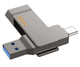 Флеш пам'ять USB 64 GB Hoco UD15 Clever Type-C+USB 3.2 сірий - зображення 1