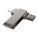 Флеш пам'ять USB 64 GB Hoco UD15 Clever Type-C+USB 3.2 сірий - зображення 5