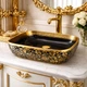 Раковина накладна прямокутна SIA Nox Black Glamor з донним клапаном 455x320x135 A519 - изображение 1