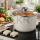Каструля глибока Edenberg EB-3961 4 л з кришкою та мармуровим покриттям - зображення 1