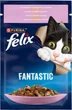 Упаковка влажного корма для котов Purina Felix Fantastic с форелью и зелеными бобами в желе 26 шт по 85 г (7613039841624) - изображение 2