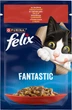 Упаковка влажного корма для котов Purina Felix Fantastic с говядиной в желе 26 шт по 85 г (7613039838631) - изображение 2