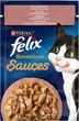 Упаковка влажного корма для котов Purina Felix Sensations Sauces с лососем в соусе со вкусом креветок 26 шт по 85 г (7613039836033) - изображение 2