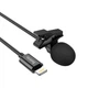 Мікрофон конденсаторний петличний HOCO L14 Lavalier Apple Lightning для смартфона чорний - зображення 2